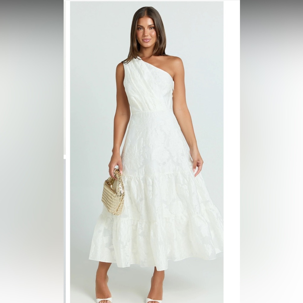 Showpo White One-Shoulder Dress